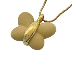 WEDG WOOD(ウェッジウッド) ネックレス美品  - ゴールド×ベージュ バタフライ(蝶)