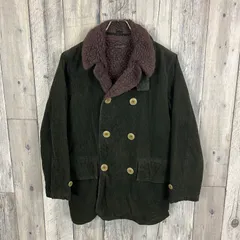 G&F Co. ジーアンドエフコー G&F WORKERS JEEP BOA COAT 日本製 ダークグリーン × ブラウン チンスト 裏ボア ショート ジープ ボア ランチコート コーデュロイ  ジャケット メンズ S サイズ