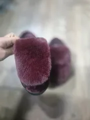 ワイン色 厚底 スリッパ 240