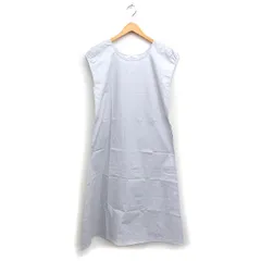 ニコアンド Niko and.. Aライン ロング ワンピース フレンチスリーブ 丸首 無地 シンプル F ライトグレー /FT19