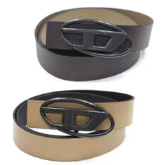 ディーゼル リバーシブルベルト メンズ ブラウン オーバルD ロゴ B-1DR DIESEL X08884 P3647 T2089