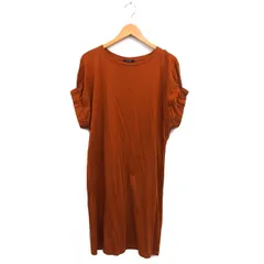 ジャーナルスタンダード JOURNAL STANDARD ワンピース ゆったり Iライン ロング ボートネック コットン 綿 五分袖 茶 ブラウン /NT17