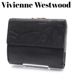 【良品】VivienneWestwood 三つ折財布 がま口財布 レザー 黒色