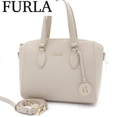 【極美品】フルラ ミネルヴァ ミニ サッチェル ハンドバッグ 2way レザー