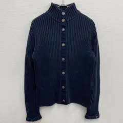 TOMMY HILFIGER JEANS ニット カーディガン ボタン留め ネイビー 日本製【メンズL】