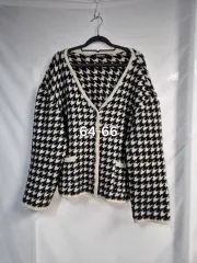 ハウンドトゥースチェック カーディガン 64-66
