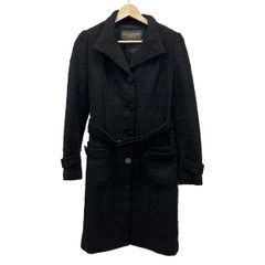 SPORTMAX CODEスポーツマックスコード レザーロングコート 裏ボア SPORTMAX スポーツマックス グレー カシミヤ混 セミダブルロングコート