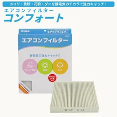 【送料無料】ダイハツ ムーヴ用 LA100S LA110S LA150S LA160S エアコンフィルター PIAA コンフォート PM2.5 ホコリ ダニ 花粉 黄砂 排ガス H22.12～H26.11 H26.12～R05.07