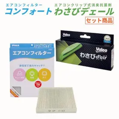 【送料無料】ダイハツ ムーヴ用 LA100S LA110S LA150S LA160S エアコンフィルター PIAA コンフォート Valeo 消臭抗菌剤 わさびデェール  H22.12～H26.11 H26.12～R05.07