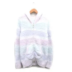 ジェラートピケ gelato pique ルームウェア パーカー もこもこ ボーダー F ピンク /KT26