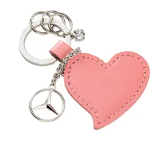 【メルセデス・ベンツ コレクション】純正 キーリング ハート スムースレザー ピンク