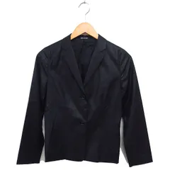 コムサデモード COMME CA DU MODE テーラード ジャケット アウター 背抜き ウール 光沢 7 黒 ブラック /NT33