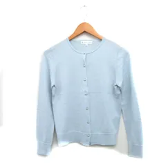 クミキョク 組曲 KUMIKYOKU カーディガン 長袖 ウール シンプル 2 ライトブルー 水色 /KT40