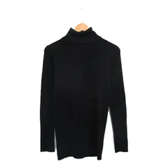 コムサイズム COMME CA ISM リブ ニット セーター 長袖 タートルネック シンプル ブラック 黒 /KT34