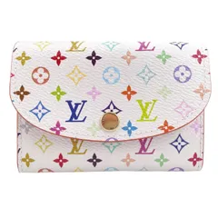 【中古】LOUIS VUITTON ルイ・ヴィトンX村上隆 ポルトモネ・ ロザリ M13399 モノグラム･マルチカラー ホワイト レディース財布 25022198 RD