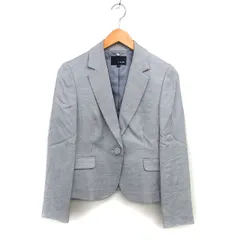 エニィファム anyFam テーラード ジャケット ツイード ウール混 総裏地 3 グレー /NT6