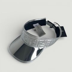 FENDI フェンディ サンバイザー シルバー メタリック ニッキー