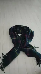 タタン チェック ウール マフラー / マフラー ショール ブランケット