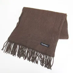 ピンキー&ダイアン ピンダイ PINKY&DIANNE マフラー ストール カシミヤ 茶系 ブラウン フリンジ 無地