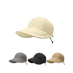 【新品】 [Dzannc] UVカット帽子 ベースボールキャップ レディース 速乾通気uvカット帽子 uvカット 日焼け 止め 防止 帽子 日除け キャップ ?夫帽 吊り下げ式バックルやポケットを備えた設計 (ベージュ) 0