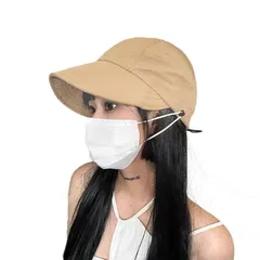 【新品】 [Dzannc] UVカット帽子 ベースボールキャップ レディース uvカット防止 日焼け防止 キャップ 帽子 uvカット 日焼け 止め 防止 帽子 速乾通気uvカット帽子 日除け キャップ 吊り下げ式バックルやポケットを備えた設計(カーキ) 1