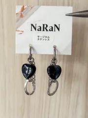 307≫ハートのフープピアス