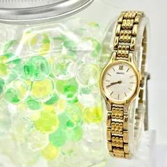 【新品電池】SEIKO セイコー レディース 腕時計 オーバル ゴールド 2P20-6230 941176
