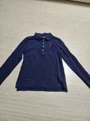ポロラルフローレン ジュニア ネイビー 長袖 カラーTシャツ