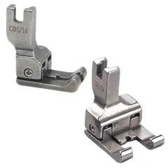 mamota 工業用ミシン 押え金 押さえ金具 アタッチメント 両段付き 1mm 2mm 3mm 5mm ステンレス 実用縫い ２サイズセット (2mmと5mm) [2mmと5mm]のサムネイル