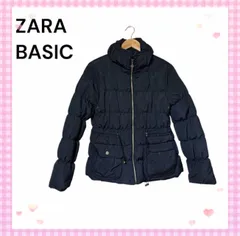 ZARA BASIC 中綿ジャケット ダウン風 ネイビー XLサイズ