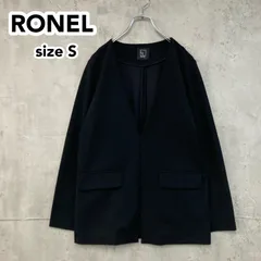 RONEL ロネル カットジョーゼットジャケット ノーカラー カラーレス ジャケット ブラック 黒 Sサイズ 9650-602-0006 レディース トップス 洗える フォーマル セレモニー ビジネス オフィス カジュアル きれいめ ★ ■◇のサムネイル