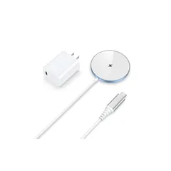 【熱くならない】NANAMI マグネット式 ワイヤレス充電器 (20W出力のUSB-C急速充電器付属) - MagSafe対応 N52超強力磁石採用 超薄型 iPhone 17/16/15/14/13/12 Pixel 10全シリーズ AirPods 4/ 0