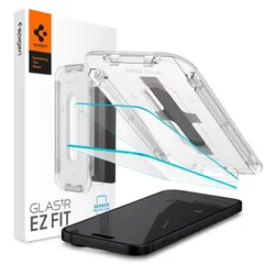 Spigen iPhone 16e ガラスフィルム iPhone14/13/13Pro 対応 保護フィルム センサー保護タイプ 貼り付けキット付き 9H強化ガラス 2枚入 ナノコーティング 飛散防止 AGL03386 0