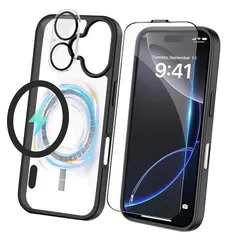 【米軍規格・Magsafe対応】TRAOO iphone17 用 ケース 耐衝撃 カメラレンズ保護付き アイフォン17 用 ケース 米軍MIL規格 耐久性 ア 黄ばみ防止 ワイヤレス充電対応 SGS認証 スマホケース カバー 6.3インチ 0