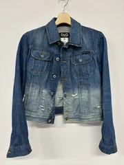 ドルチェ＆ガッバーナ Dolce & Gabbana D&G ダメージ デニムジャケット Gジャン イタリア製 S