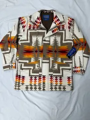 PENDLETON　ペンドルトン　ネイティブ柄ウールハーフコート　白のサムネイル