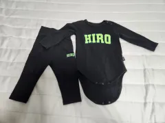 HIRO 80 赤ちゃん ボディスーツ & レギンス セット ブラック