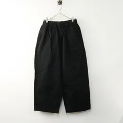 トラバイユマニュアル TRAVAIL MANUEL コットンルアンチンチノベースパンツ M｜ブラック サーカスパンツ 【2400014780734】