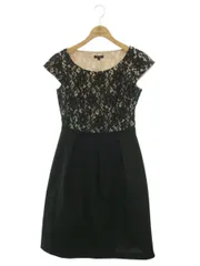 トッカ OPTOSA0730 ワンピース 0 ブラック 切替 レース フラワーモチーフ ITBUA8BBYMRS