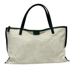 agnes b(アニエスベー) ハンドバッグ アイボリー×ダークグリーン×黒 レザー