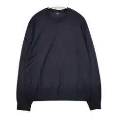 theory クルーネックプルオーバー ウール 薄手 サイズM セーター ニット ブラック メンズ セオリー【中古】6-0109T♪