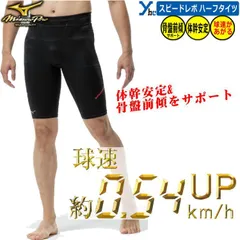 野球 ソフトボール ミズノプロ スピードレボ SPEEDREVO ハーフタイツ 体感安定 骨盤前傾サポート 球速アップ プロも納得 通気性 ユニセックス 中学生 高校生 高校野球 社会人 大学生 草野球 女子野球 大人用 12JBDX02 ybc