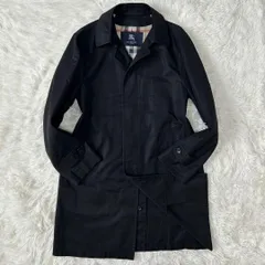 【極美品/L】BURBERRY LONDON バーバリーロンドン ステンカラーコート ロングコート アウター ジャケット 三陽商会 ノバチェック ブラック 黒 ベージュ フォーマル ビジネス カジュアル 通勤 通学 入学式 入園式 卒園式 卒業式 メンズ