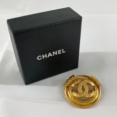 CHANEL（シャネル）ココマーク　サークル　ブローチ　コメ付き　ゴールド