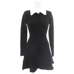 スナイデル SNIDEL ワンピース ニット地 フリーサイズ 長袖 ブラック ■YHS11 レディース