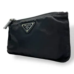 プラダ PRADA ナイロン ポーチ ミニバッグ ブラック 黒 三角ロゴプレート トライアングル ポーチ クラッチバッグ M3