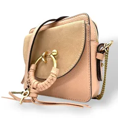 極 美品 シーバイクロエ See By Chloé Hana ハナ ショルダーバッグ ポシェット チェーン スエード レザー 本革 ピンク ゴールド金具 斜め掛け可 クロスボディ ミニバッグ レディース 鞄 カバン エレガント k11