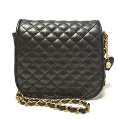 KITAMURA(キタムラ) ショルダーバッグ - 黒 キルティング/チェーンショルダー レザー