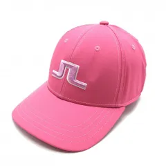 【超美品】ジェイリンドバーグ キャップ ピンク 立体ロゴ ONE SIZE   ゴルフウェア J．LINDEBERG