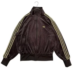 8039 adidas ファイヤーバード トラックトップ ベロア ブラウン XL